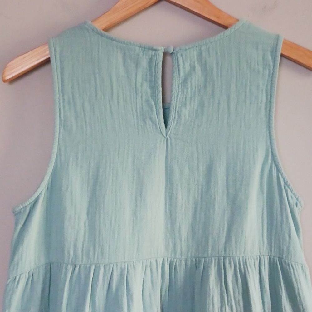 Universal Thread Cotton Gauze Turquoise Sleeveless Dress Size M - Picture 6 of 10